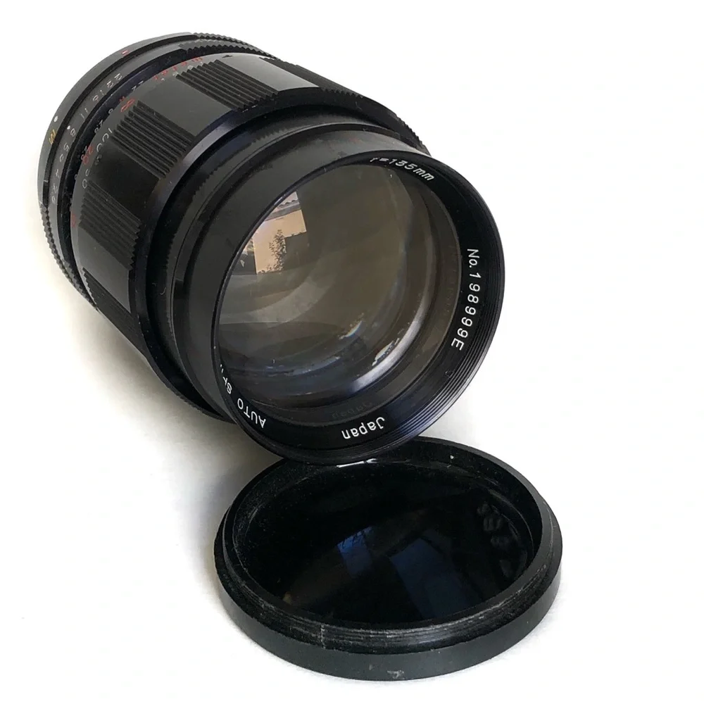 Vintage Auto Spira-Tel 1:2.8 f 135 mm Camera Lens For Nikon Made In Japan